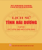 Tìm hiểu lịch sử tỉnh Hải Dương - Tập 3: Từ năm 1883 đến năm 1945 (Phần 1)