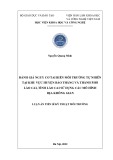 Luận án Tiến sĩ Kỹ thuật môi trường: Đánh giá nguy cơ tai biến môi trường tự nhiên tại khu vực huyện Bảo Thắng và thành phố Lào Cai, tỉnh Lào Cai sử dụng các mô hình địa không gian