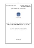 Luận án Tiến sĩ Máy tính: Nghiên cứu xây dựng hệ thống VSandbox trong phân tích và phát hiện mã độc IoT Botnet