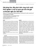 Giải pháp thúc đẩy phát triển công trình xanh: Kinh nghiệm ở một số quốc gia trên thế giới và khuyến nghị cho Việt Nam