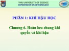 Bài giảng Khí hậu học và Khí hậu Việt Nam (Phần 1: Khí hậu học): Chương 6 – Phan Văn Tân