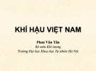 Bài giảng Khí hậu Việt Nam - Phan Văn Tân