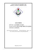 Giáo trình Lập trình căn bản (Nghề: Công nghệ thông tin - Cao đẳng) - Trường Cao đẳng nghề Đồng Tháp