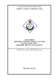 Giáo trình Giải phẫu sinh lý vật nuôi (Nghề: Thú y - CĐ/TC) - Trường Cao đẳng nghề Đồng Tháp