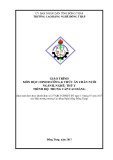 Giáo trình Dinh dưỡng và thức ăn chăn nuôi (Nghề: Thú y - CĐ/TC) - Trường Cao đẳng nghề Đồng Tháp