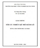 Giáo trình Tối ưu thiết kế mỏ hầm lò: Phần 1 - Trường ĐH Công nghiệp Quảng Ninh