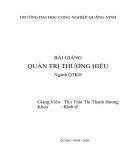 Bài giảng Quản trị thương hiệu: Phần 1 - Trường ĐH Công nghiệp Quảng Ninh