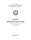 Bài giảng Kiểm toán báo cáo tài chính - Trường ĐH Công nghiệp Quảng Ninh