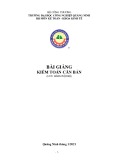 Bài giảng Kiểm toán căn bản - Trường ĐH Công nghiệp Quảng Ninh