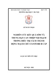 Luận án Tiến sĩ Y học: Nghiên cứu kết quả sớm và trung hạn can thiệp nội mạch trong điều trị tách thành động mạch chủ Stanford B cấp