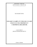 Luận án Tiến sĩ Hóa học hữu cơ: Tổng hợp và nghiên cứu tính chất của một số dẫn xuất polythiophene từ 3–thiophenecarbaldehyde