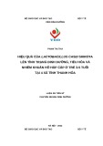 Luận án Tiến sĩ Dinh dưỡng: Hiệu quả của Lactobacillus casei Shirota lên tình trạng dinh dưỡng, tiêu hóa và nhiễm khuẩn hô hấp cấp ở trẻ 3-5 tuổi tại 4 xã tỉnh Thanh Hóa