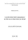 Luận án Tiến sĩ Toán học: Các bất đẳng thức Łojasiewicz: Sự tồn tại và tính toán các số mũ