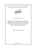 Luận án Tiến sĩ Vật lý: Nghiên cứu mô phỏng và cải tiến thiết kế bó nhiên liệu lò phản ứng VVER-1000/V-320 sử dụng vi hạt Gd2O3 bằng chương trình MVP