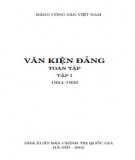 Toàn tập về Văn kiện Đảng (1924-1930) - Tập 1