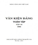 Toàn tập về Văn kiện Đảng (1952) - Tập 13