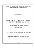 Luận văn Thạc sĩ Khoa học Thông tin Thư viện: Công tác xử lý nội dung tài liệu tại Thư viện tỉnh Bắc Giang