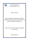 Tóm tắt luận văn Thạc sĩ Quản lý kinh tế: Quản lý nhà nước về đầu tư xây dựng cơ bản bằng nguồn vốn ngân sách nhà nước tại huyện Chư Prông, tỉnh Gia Lai