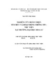 Luận văn Thạc sĩ Khoa học Thư viện: Nghiên cứu hoàn thiện tổ chức và hoạt động thông tin - thư viện tạo trường Đại học Hoa Lư
