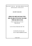 Luận văn Thạc sĩ Khoa học Thư viện: Nâng cao hiệu quả khai thác vốn tài liệu cổ tại các thư viện trên địa bàn Hà Nội