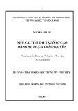 Luận văn Thạc sĩ Khoa học Thông tin Thư viện: Nhu cầu tin tại trường Cao đẳng Sư phạm Thái Nguyên