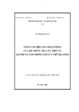 Luận văn Thạc sĩ Khoa học Thư viện: Nâng cao hiệu quả hoạt động của hệ thống tra cứu điện tử tại Trung tâm Thông tin lưu trữ địa chất