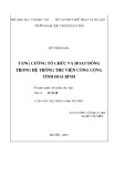 Luận văn Thạc sĩ Khoa học Thư viện: Tăng cường tổ chức và hoạt động trong hệ thống thư viện công cộng tỉnh Hòa Bình