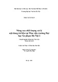 Luận văn Thạc sĩ Khoa học Thư viện: Nâng cao chất lượng xử lý nội dung tài liệu tại Thư viện trường Đại học Sư phạm Hà Nội 2