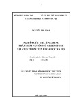 Luận văn Thạc sĩ Khoa học Thư viện: Nghiên cứu việc ứng dụng phần mềm nguồn mở Greenstone tại Viện Thông tin Khoa học Xã hội