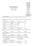 Đề thi thử tốt nghiệp môn Hóa năm 2021-2022 (lần 2) có đáp án - Trường Đại học Vinh (Mã đề 126)