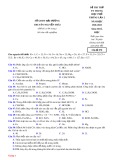 Đề thi thử tốt nghiệp môn Hóa năm 2021-2022 (lần 2) có đáp án -  Sở GD&ĐT Hải Dương (Mã đề 070)