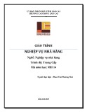 Giáo trình Nghiệp vụ nhà hàng (Nghề: Nghiệp vụ nhà hàng - Trình độ: Trung cấp) - Cao đẳng Cộng đồng Lào Cai