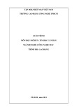 Giáo trình Tin học căn bản (Ngành Công nghệ may – Trình độ Cao đẳng) - Trường CĐ Kinh tế - Kỹ thuật Vinatex TP. HCM