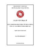 Luận văn Thạc sĩ Quản trị kinh doanh: Quản trị rủi ro hoạt động tín dụng trong Công ty Tài chính Cổ phần Điện Lực