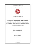 Luận văn Thạc sĩ Tài chính Ngân hàng: Ứng dụng mô hình Z-score trong đánh giá khả năng phá sản của các doanh nghiệp ngành thực phẩm niêm yết trên thị trường chứng khoán Việt Nam