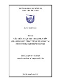 Khoá luận tốt nghiệp Sư phạm Ngữ văn: Cấu trúc cuộc hội thoại mua bán (qua khảo sát cuộc thoại mua bán tại một số chợ nội thành Hà Nội)