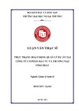 Luận văn Thạc sĩ Quản lý kinh tế: Thực trạng hoạt động quản lý dự án tại Công ty Cổ phần đầu tư và thương mại Vĩnh Phát