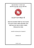 Luận văn Thạc sĩ Quản lý kinh tế: Một số giải pháp tiếp tục đẩy mạnh xây dựng Nông thôn mới kiểu mẫu trên địa bàn thị xã Đông Triều, tỉnh Quảng Ninh