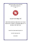 Luận văn Thạc sĩ Kinh tế quốc tế: Phân tích chuỗi giá trị toàn cầu về sản phẩm máy vi tính và linh kiện điện tử và bài học cho Việt Nam