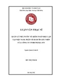 Luận văn Thạc sĩ Quản lý kinh tế: Quản lý nhà nước về kiểm toán độc lập tại Việt Nam: Phân tích dưới góc nhìn của công ty TNHH Nexia STT