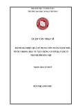 Luận văn Thạc sĩ Quản lý kinh tế: Đánh giá hiệu quả sử dụng vốn ngân sách nhà nước trong đầu tư xây dựng cơ sở hạ tầng ở thành phố Hà Nội