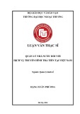 Luận văn Thạc sĩ Quản lý kinh tế: Quản lý nhà nước đối với dịch vụ trả tiền tại Việt Nam