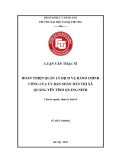 Luận văn Thạc sĩ Quản lý kinh tế: Hoàn thiện quản lý dịch vụ hành chính công của ủy ban Nhân dân thị xã Quảng Yên, tỉnh Quảng Ninh