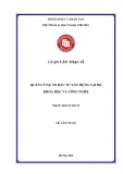 Luận văn Thạc sĩ Quản lý kinh tế: Quản lý dự án đầu tư xây dựng tại Bộ Khoa học và Công nghệ