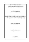 Luận án Tiến sĩ Quản trị kinh doanh: Xây dựng bộ công cụ đánh giá lợi ích của các doanh nghiệp xã hội ở Việt Nam