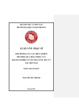 Luận văn Thạc sĩ Quản lý kinh tế: Ảnh hưởng của Cấu trúc sở hữu đến hiệu quả hoạt động của các doanh nghiệp có vốn nhà nước đầu tư tại Việt Nam