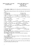 Đề thi giữa học kì 1 môn Vât lí lớp 9 năm 2021-2022 có đáp án - Phòng GD&ĐT Kim Sơn