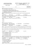 Đề thi giữa học kì 1 môn Hóa học lớp 12 năm 2021-2022 có đáp án - Trường THPT Hồ Nghinh