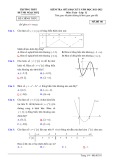 Đề thi giữa học kì 1 môn Toán lớp 12 năm 2021-2022 có đáp án - Trường THPT Huỳnh Ngọc Huệ