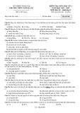Đề thi giữa học kì 1 môn Địa lí lớp 12 năm 2021-2022 có đáp án - Trường THPT Ngô Gia Tự